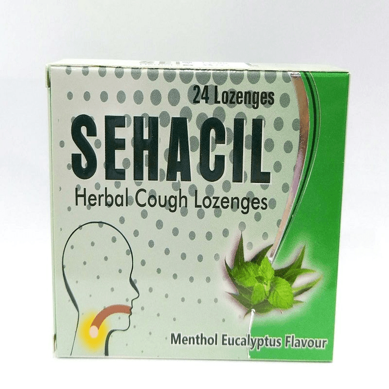 Sehacil Herbal Cough Lozenges Menthol Eucalyptus Flavor