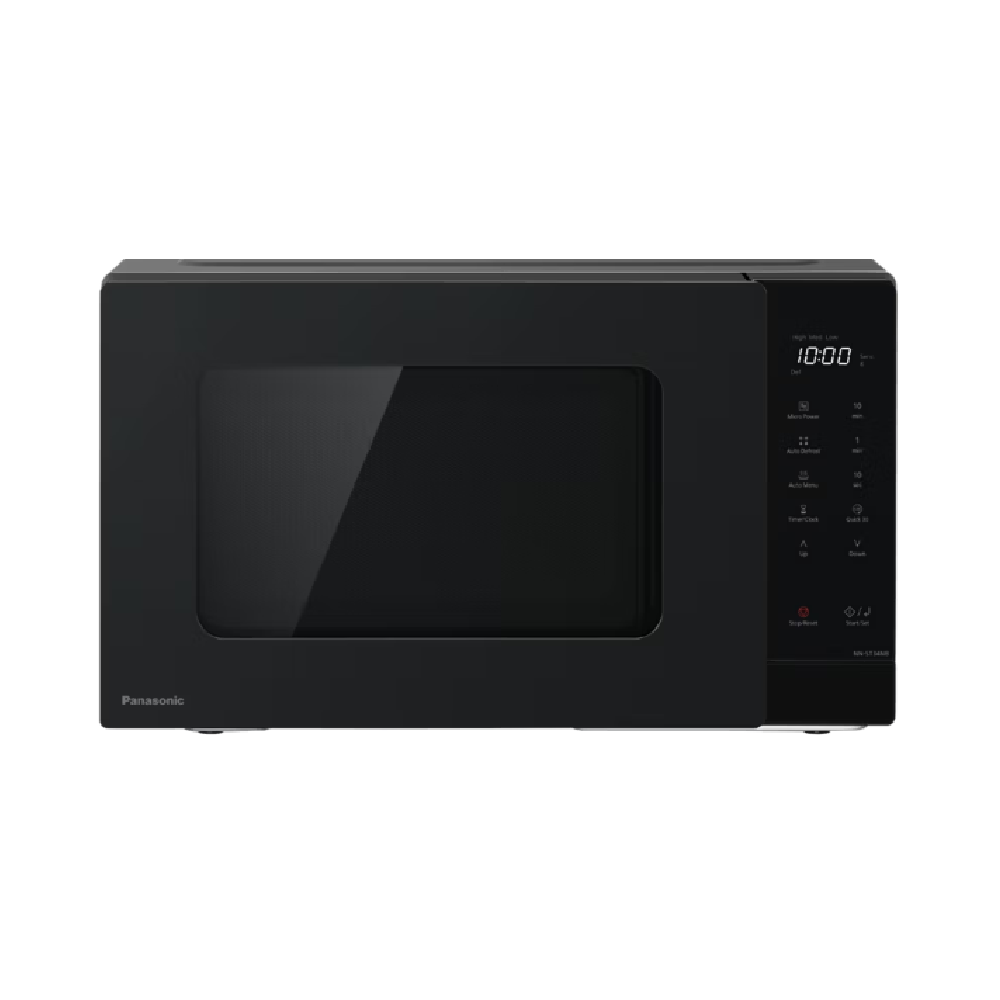 Panasonic 25L Compact Solo Microwave Oven NN-ST34NB,900W Push open, Auto-defrost, Child safety lock, Touch Operation, Quick 30 function, Black