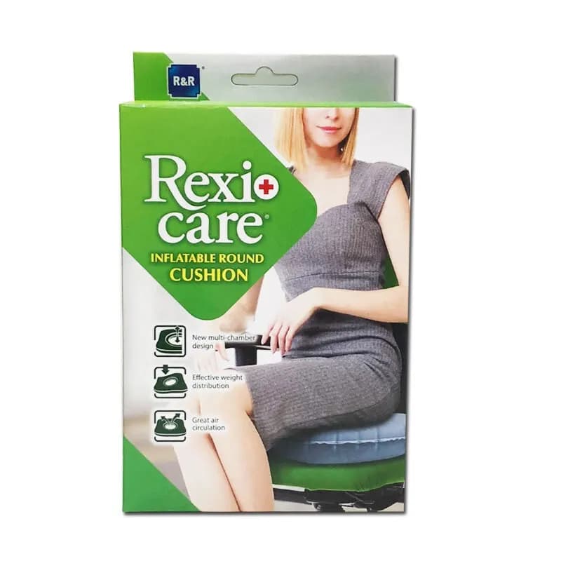 Rexi Care Inflatable Square Cushion Grey Velvet