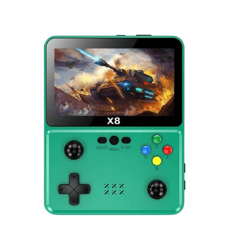 X8 Game Console, 4 Inch IPS Screen Handheld Game Player Dual Joystick 10 Simulators Game, Retro Video Game Console for Kids