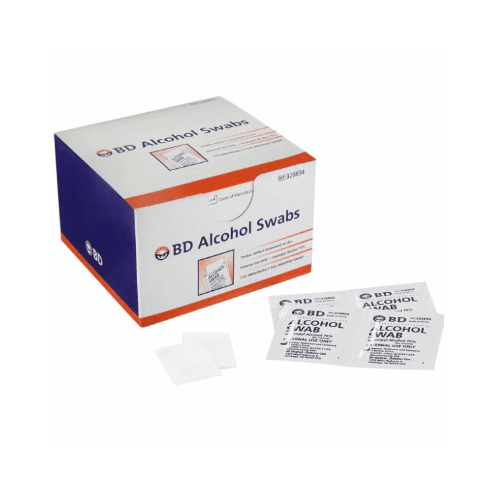 BD Alcohol Swabs 100's