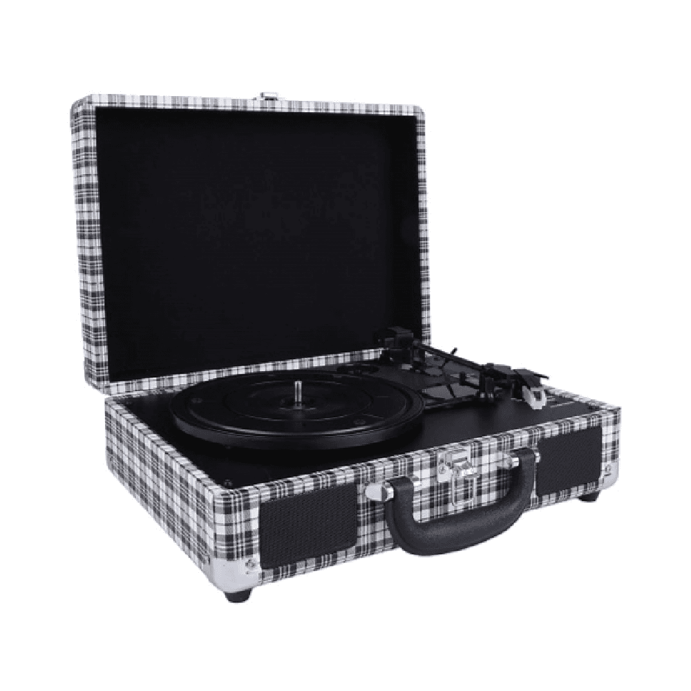 Bluetooth Portable Suitcase Record Player with Speaker