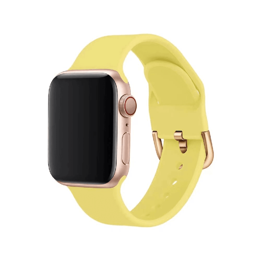 Silicone Apple Watch Band - Lemon Cream