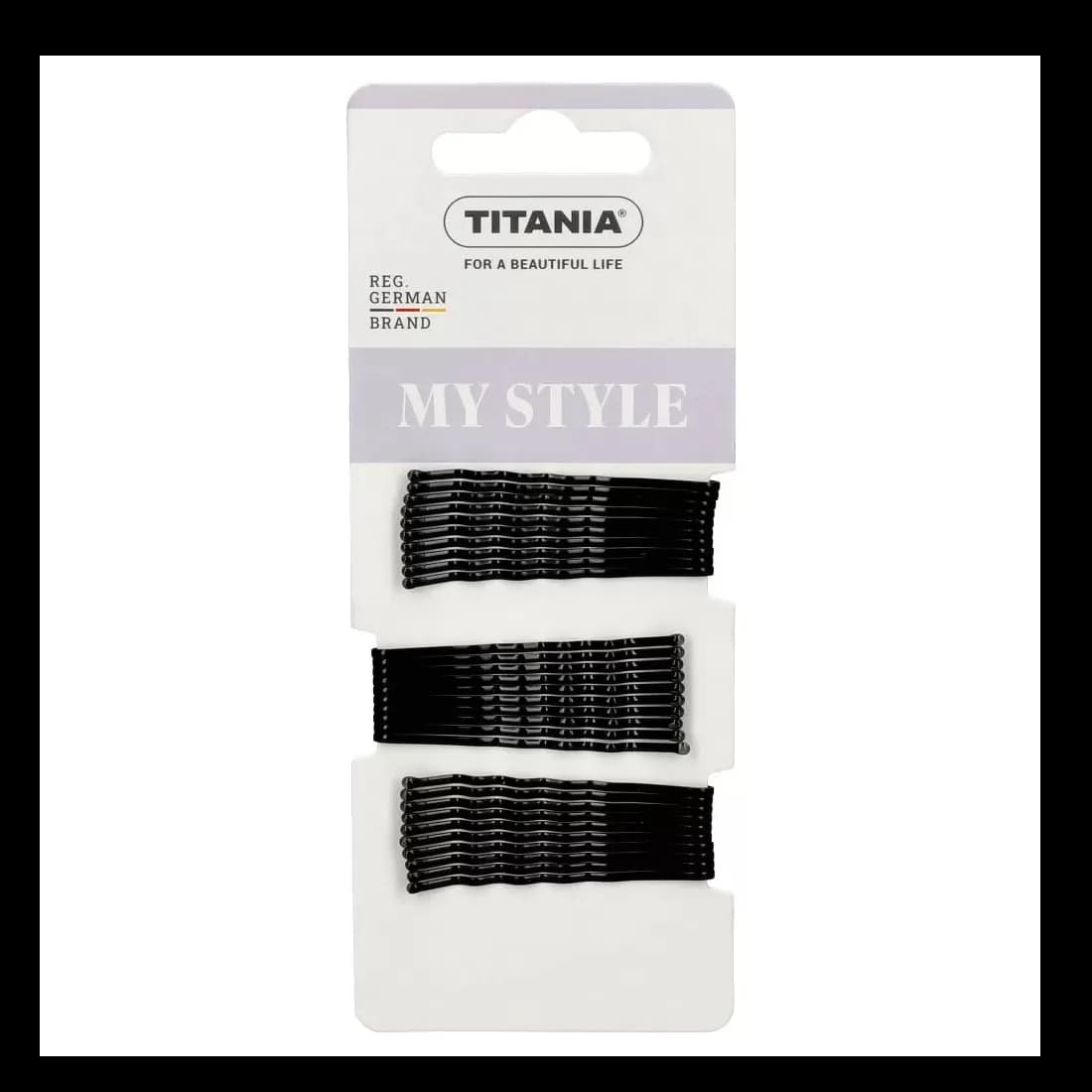 Titania My Style Hair Clips Black 30's 8060