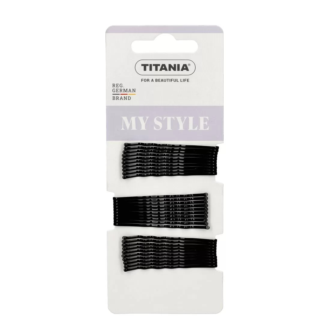 Titania My Style Hair Clips Black 30's 8060