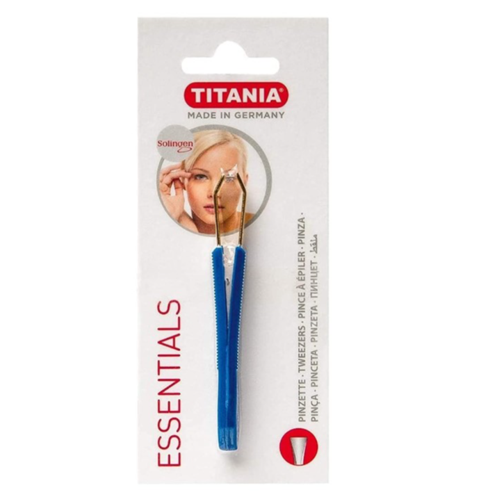 Titania Solingen 1061G Hair Tweezer With Blue Plastic Handle 