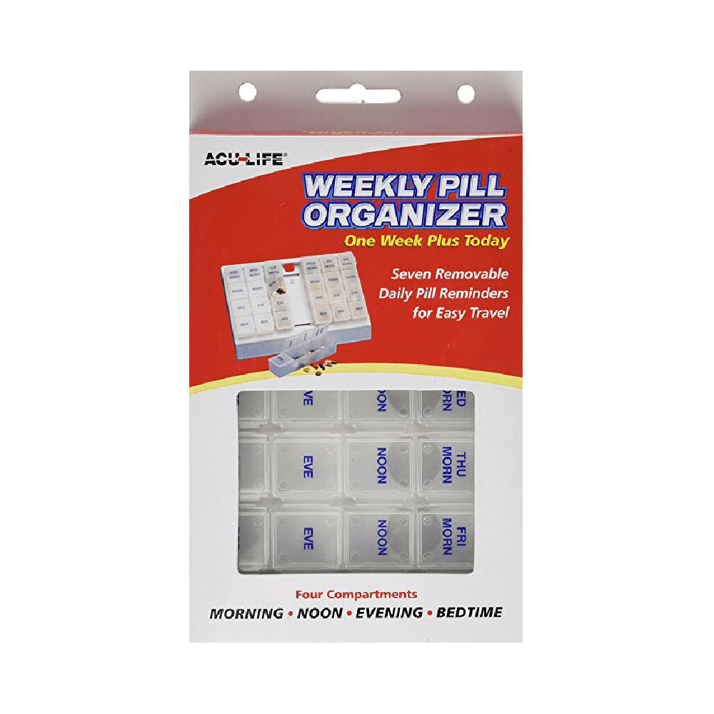 Acu-life Weekly pill organiser ref#128B/W 1pcs