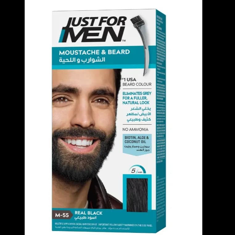 Just For Men Moustache & Beard Real Black Beard Colour M-55 14g