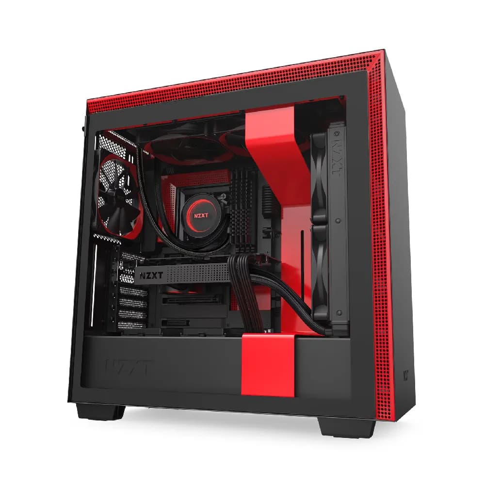 Nzxt H710 Atx Mid Tower Case - Black/Red - صندوق