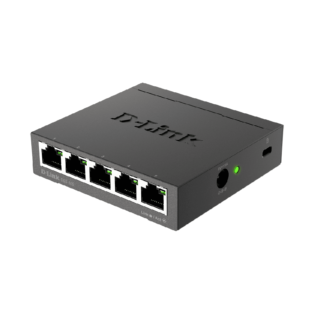 D-Link 5 Port Gigabit Desktop Switch - Dgs-105