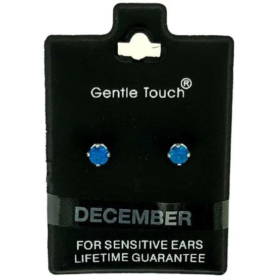 Gentle Touch 12 December Birthstone earring For Sensitive Ears