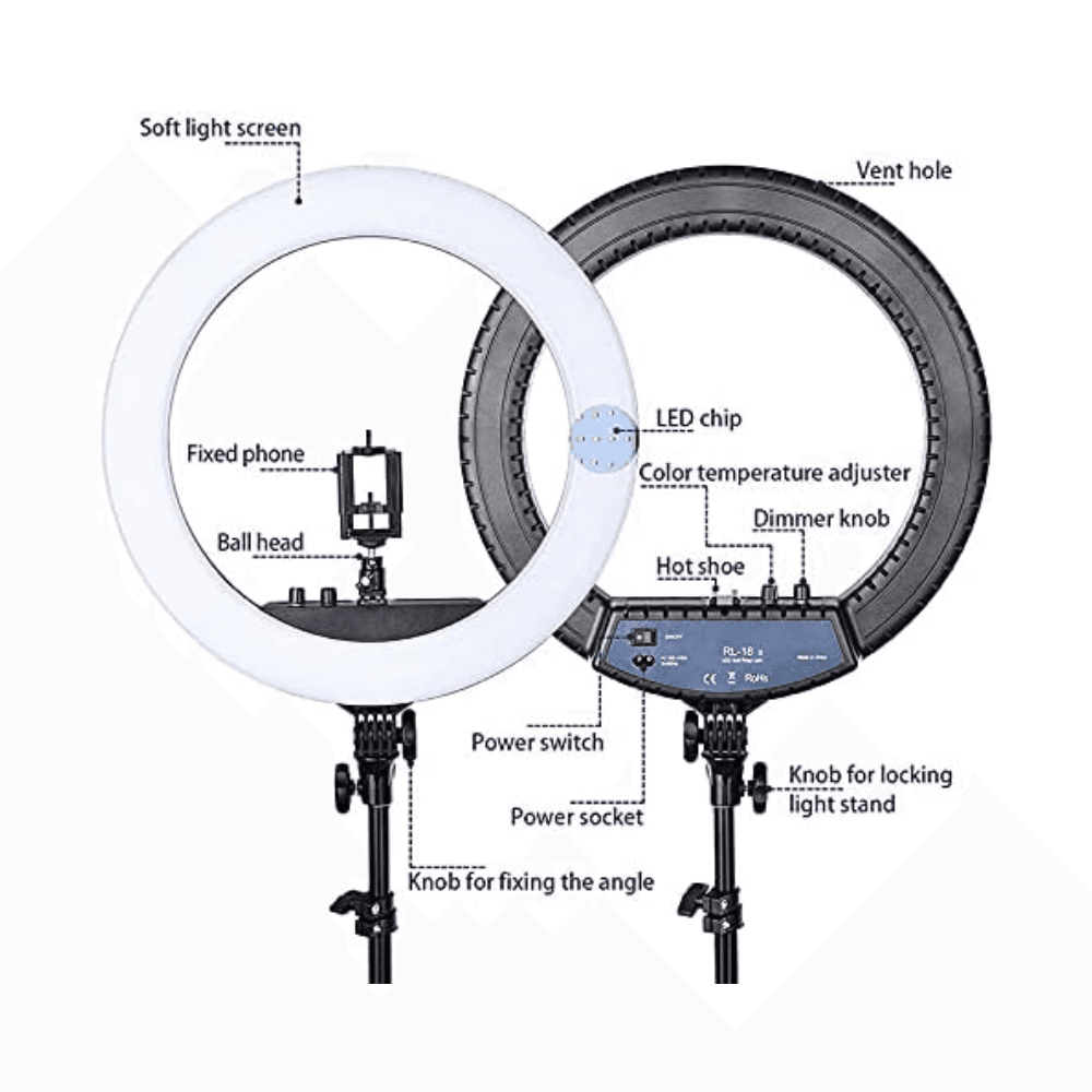 Rl-21 Ring Light With 7 Fit Tripod