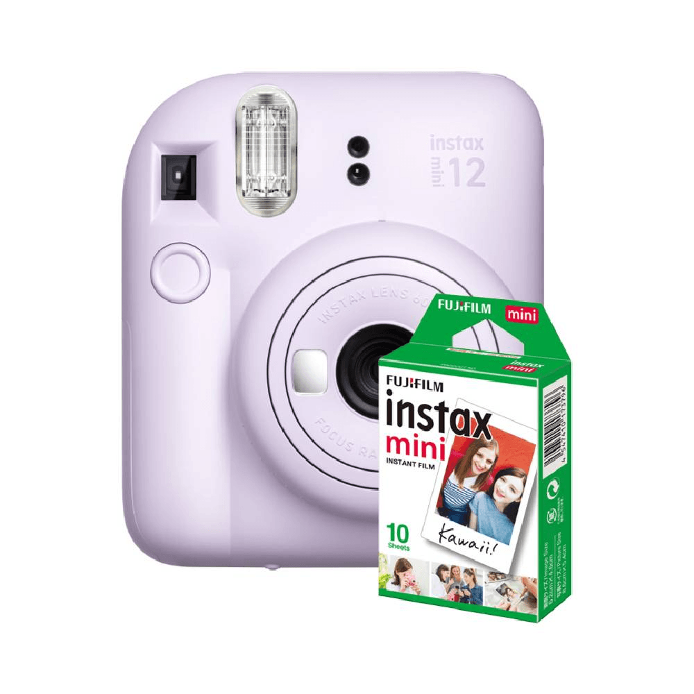 Fujifilm Instax Mini 12 Instant Camera - Lilac Purple with Free Mini Film