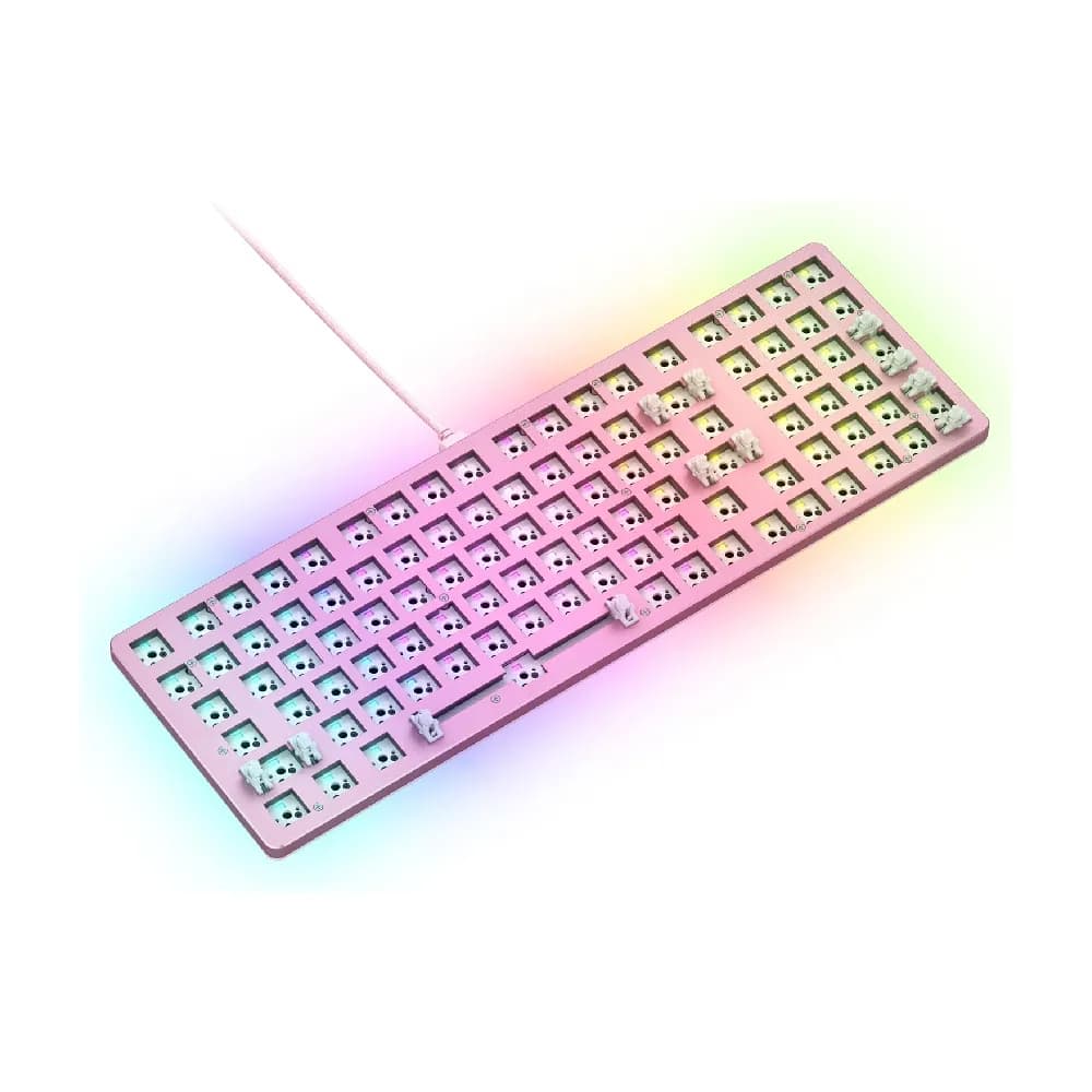 Gaming GMMK 2 Compact 65% Barebones (Frame Only) - Mechanical Gaming Keyboard Frame, Compact TKL Size (65%), Aluminium, Customisable, Per Key RGB, American QWERTY Layout White