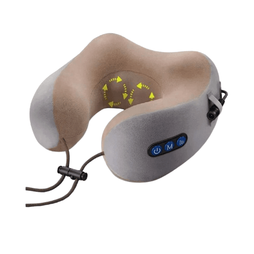 Portable Rechargeable U-Shaped Massage Pillow Car Cervical Massage Pillow, Neck Pillow Home, Travel, Office.