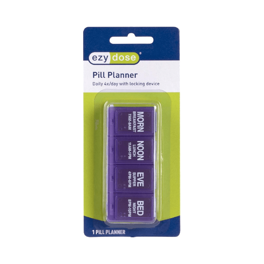 Ezy Dose Four-A-Day Locking Pill Reminder 67800	