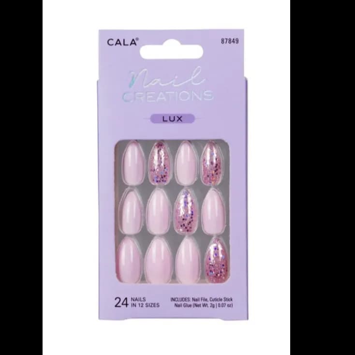 Cala Nail Creations Lux Stiletto Lavender Nail Kit 24's