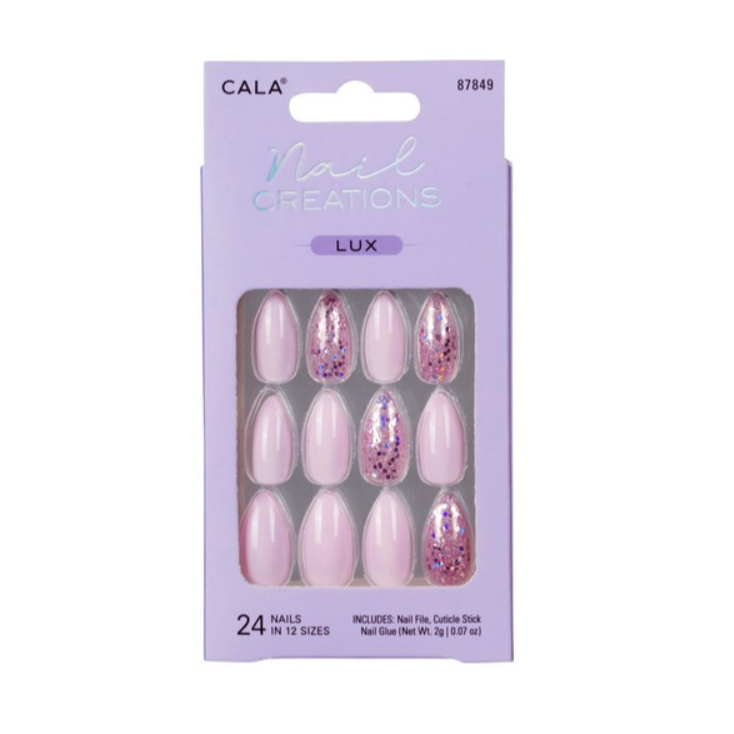 Cala Nail Creations Lux Stiletto Lavender Nail Kit 24's