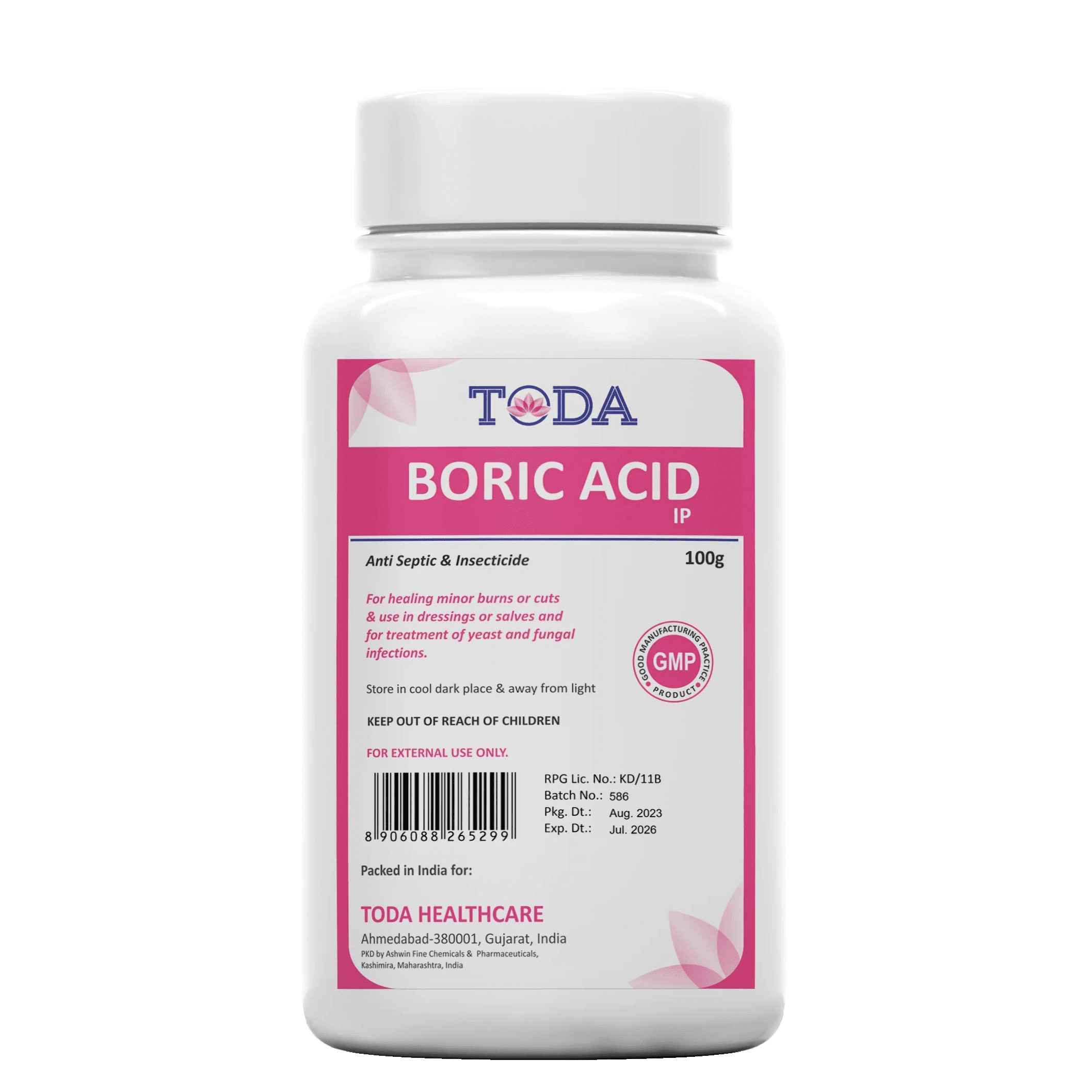Toda Boric Acid Ip 100 Gm
