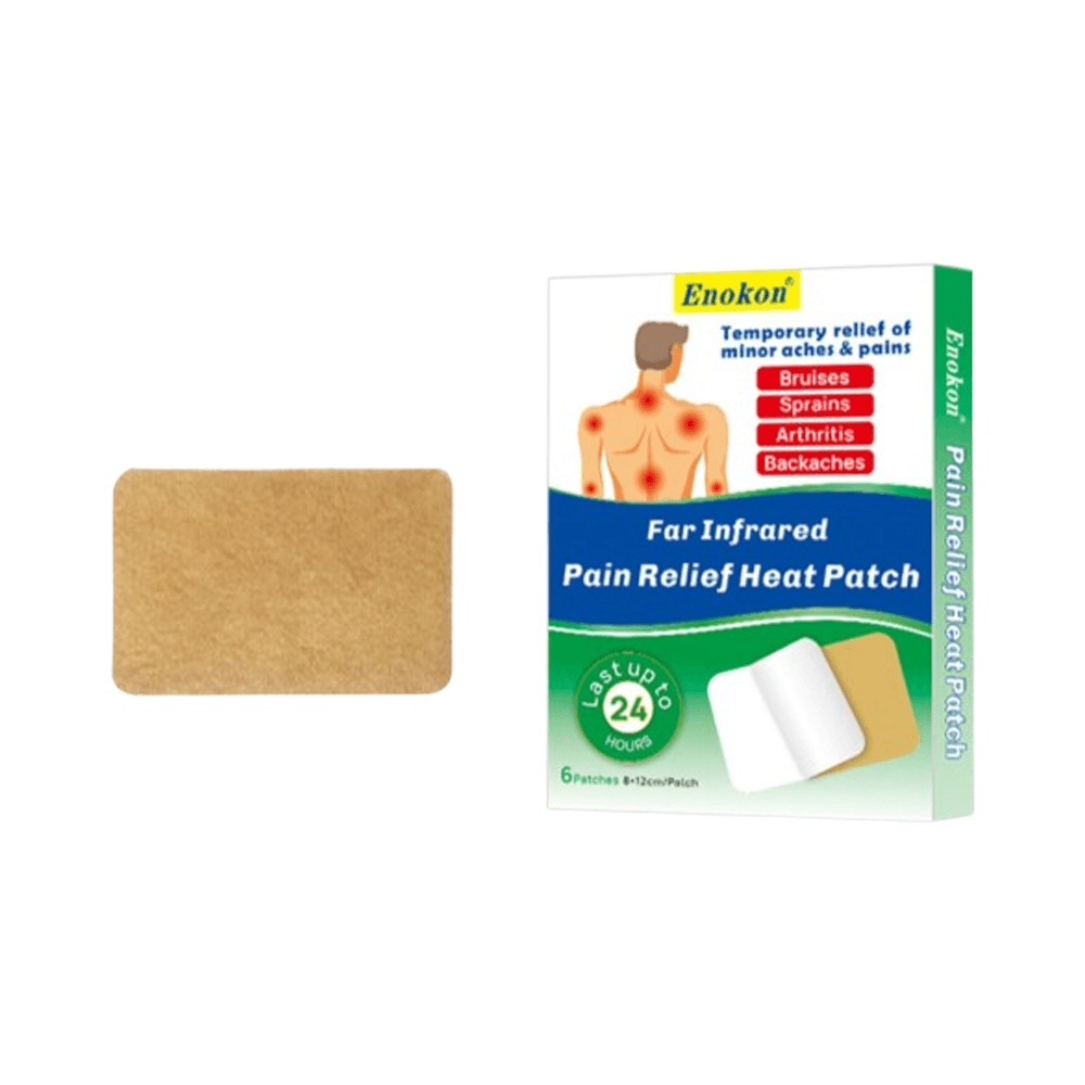 Enokon Far Infrared pain relief heat patch last for 24 hours 8*12cm 6 patches