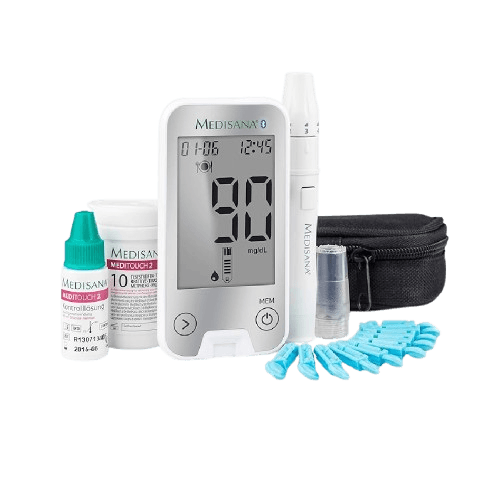Medisana MediTouch 2 Connect mg/dL Blood glucose Monitor Starter Set  with 50 Strips and 100 Lancet