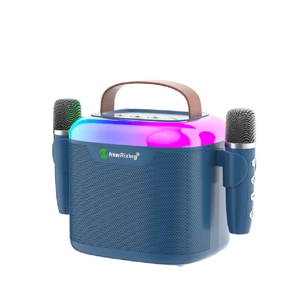 Newrixing Wireless Speaker & Karaoke Microphone - Blue