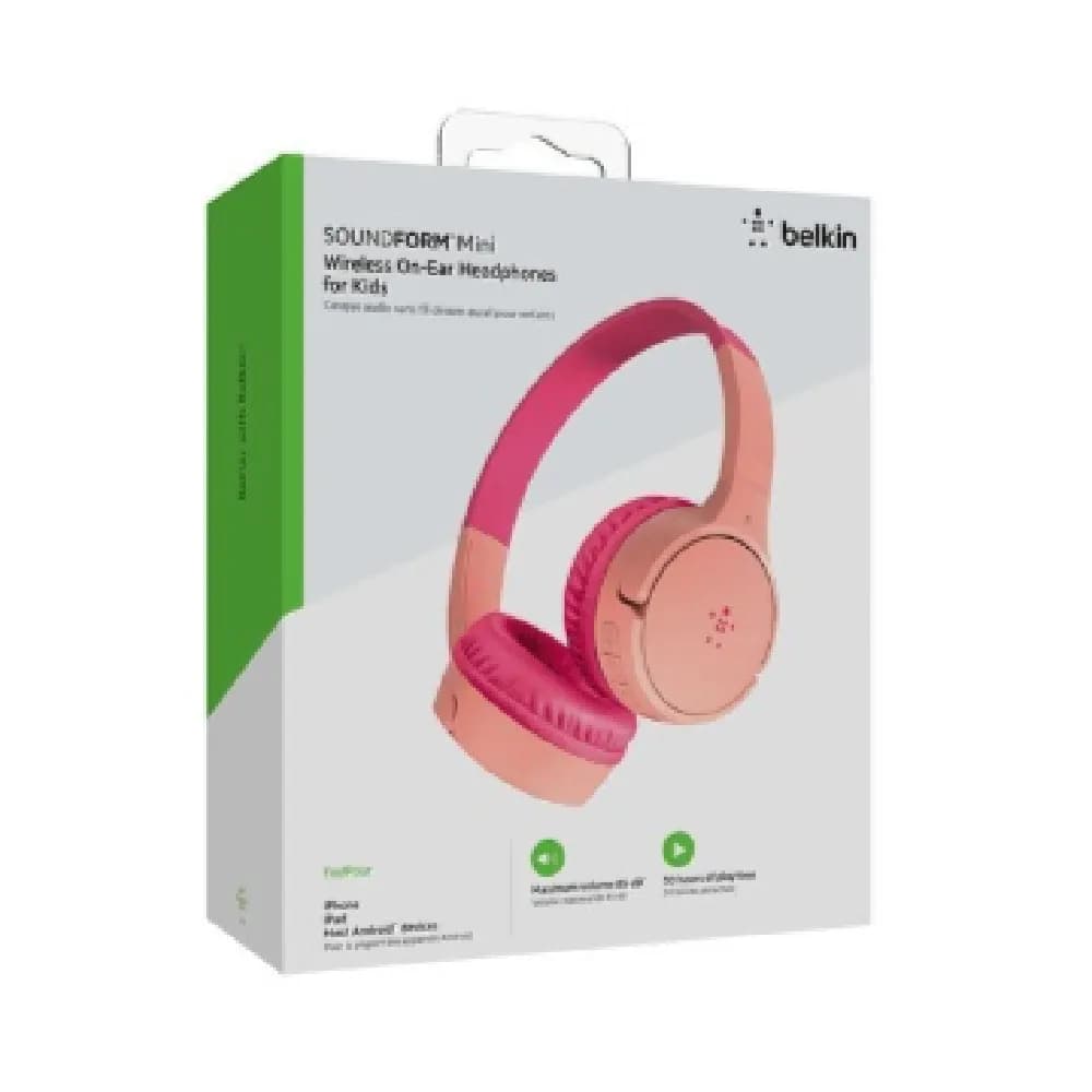 Belkin Soundform Mini KIds Wireless Headphones - Pink