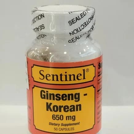 Sentinel Korean Ginseng 650 Mg Cap 50 S