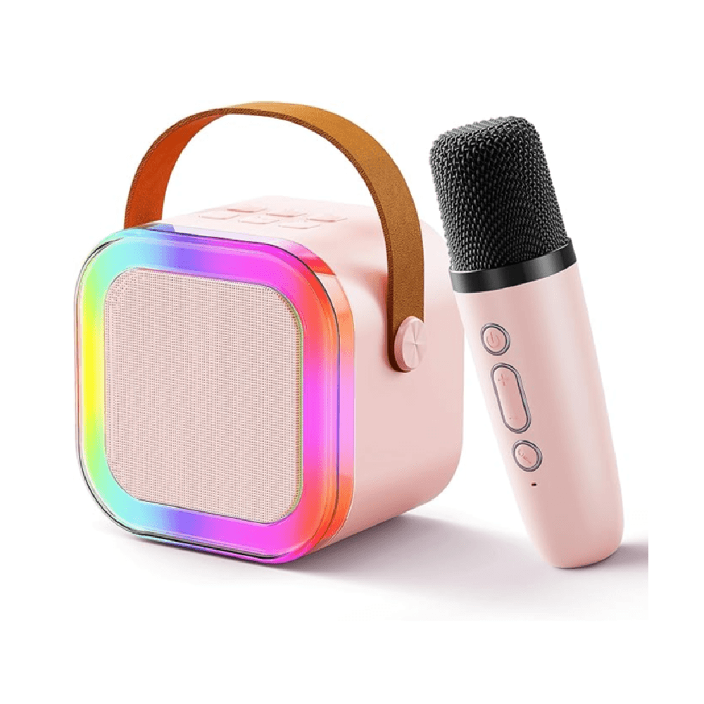 Kids Karaoke Machine Professional Wireless Mini Portable Bluetooth Speaker with 2 Microphone 