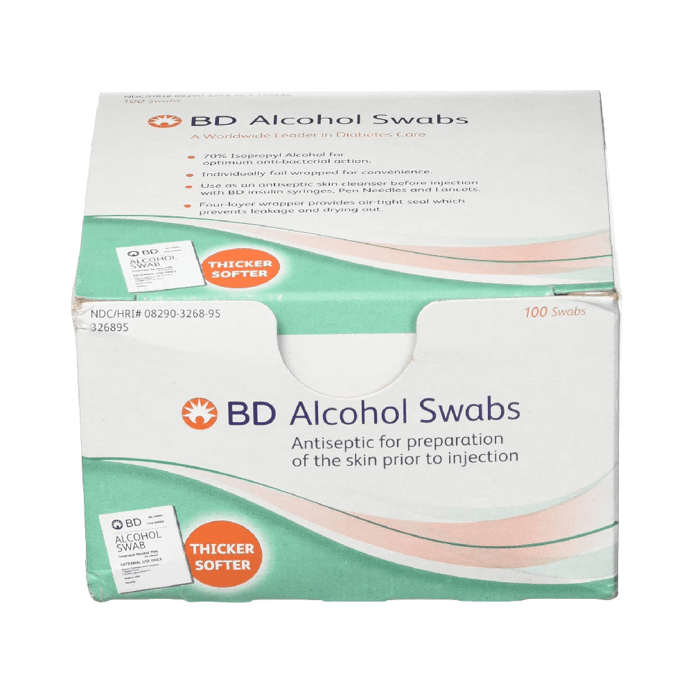 BD Alcohol Swabs 100's