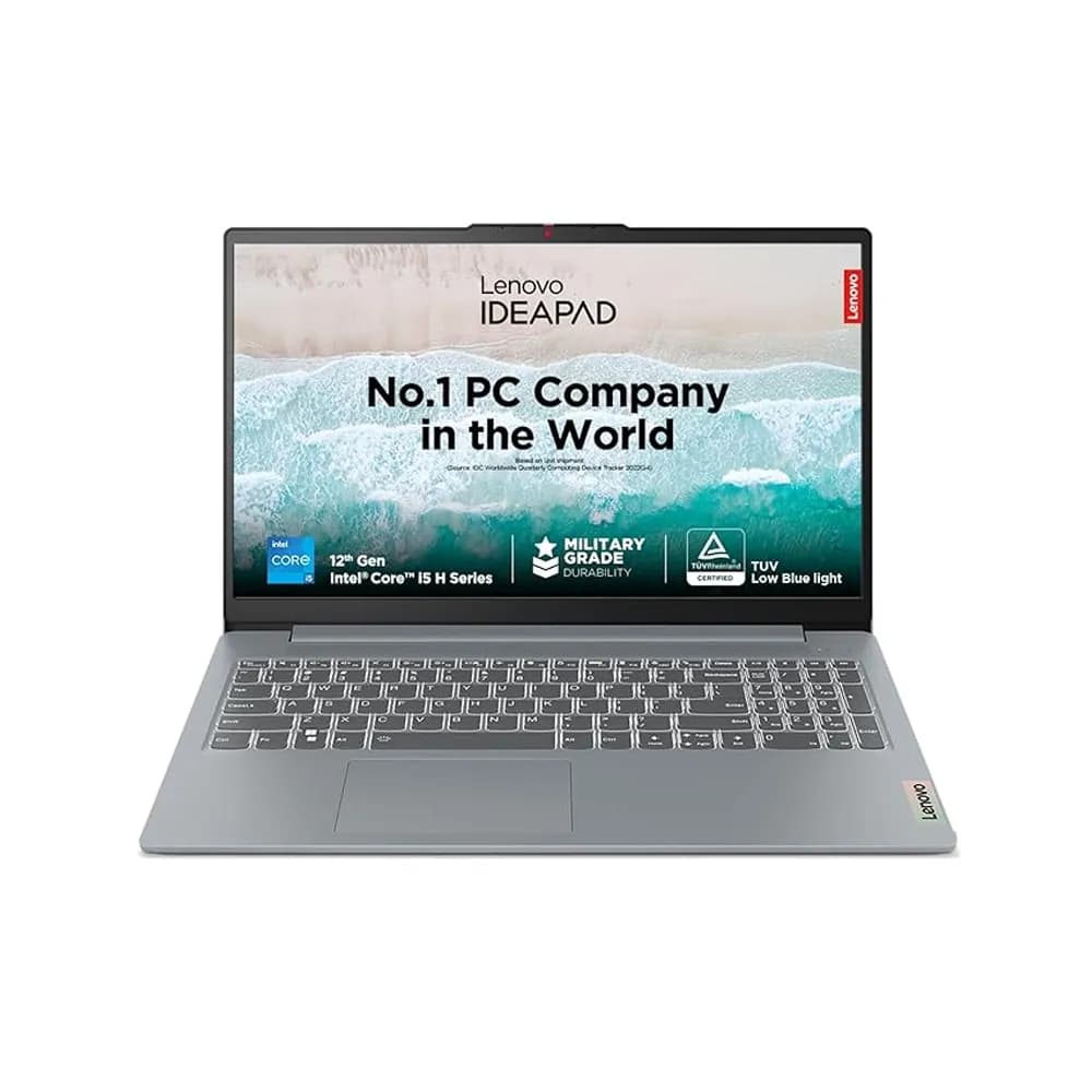 Lenovo Laptop Ideapad Slim 3 15.6" FHD Display, Intel Core i5-12450H Processor, 8 GB RAM, 512 GB M.2 SSD, Windows 11, Arctic Grey