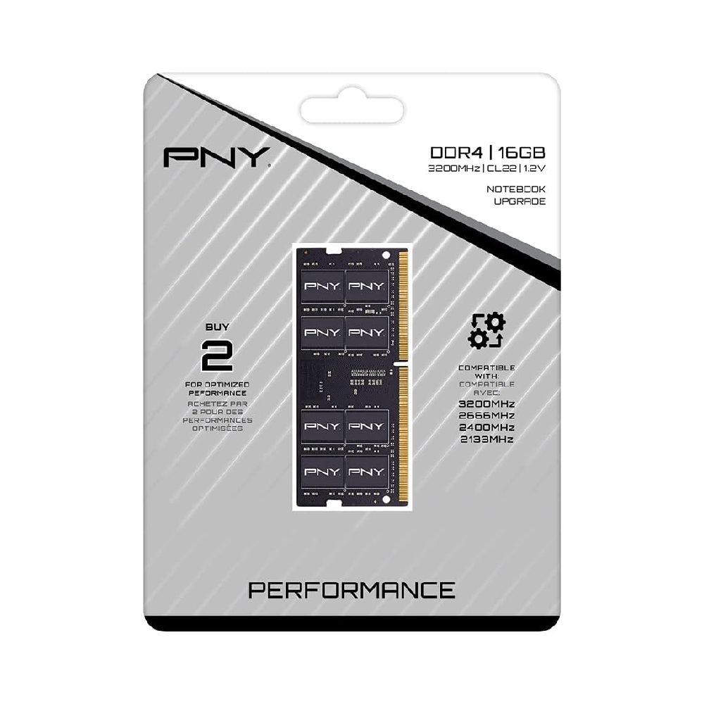 PNY DDR4-16GB 3200MHz CL22 1.2V (Notebook Memory) For Laptop