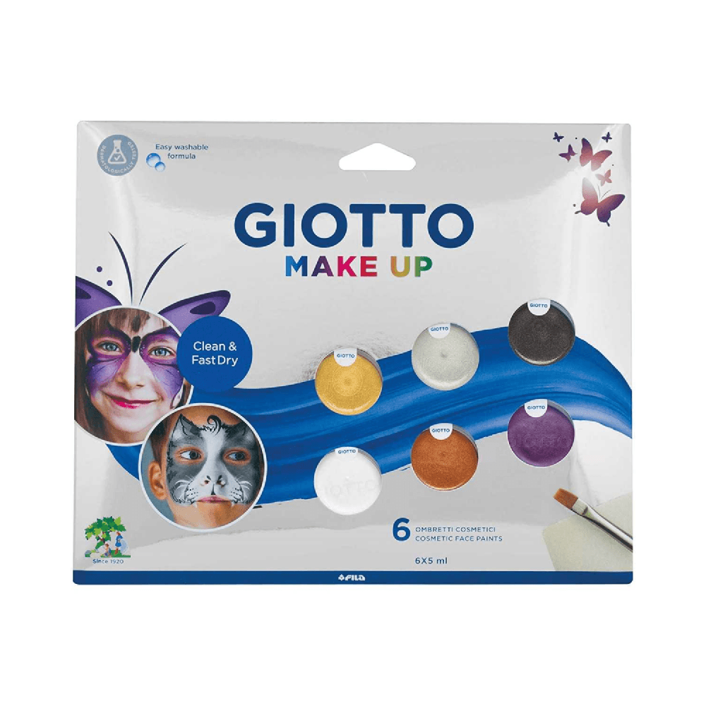 Face Paint Pencil, Make Up Cosmetic Set Of 3 Pcs (White ,Light Blue ,Silver) Giotto