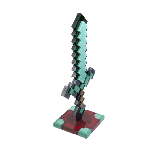 Minecraft Diamond Sword 14 Inch USB Desk LED Bedside Night Light Lamp for Gamers