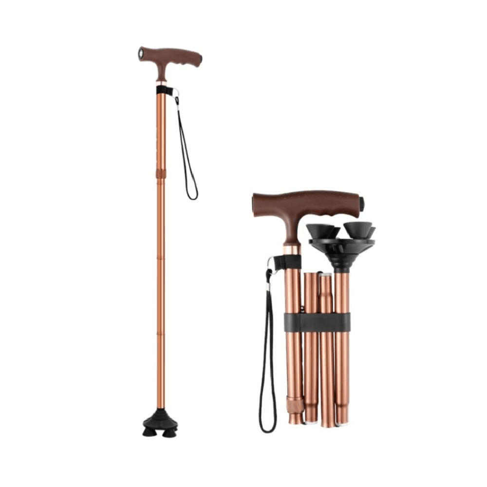 Elderly Folding Crutch with Flashlight