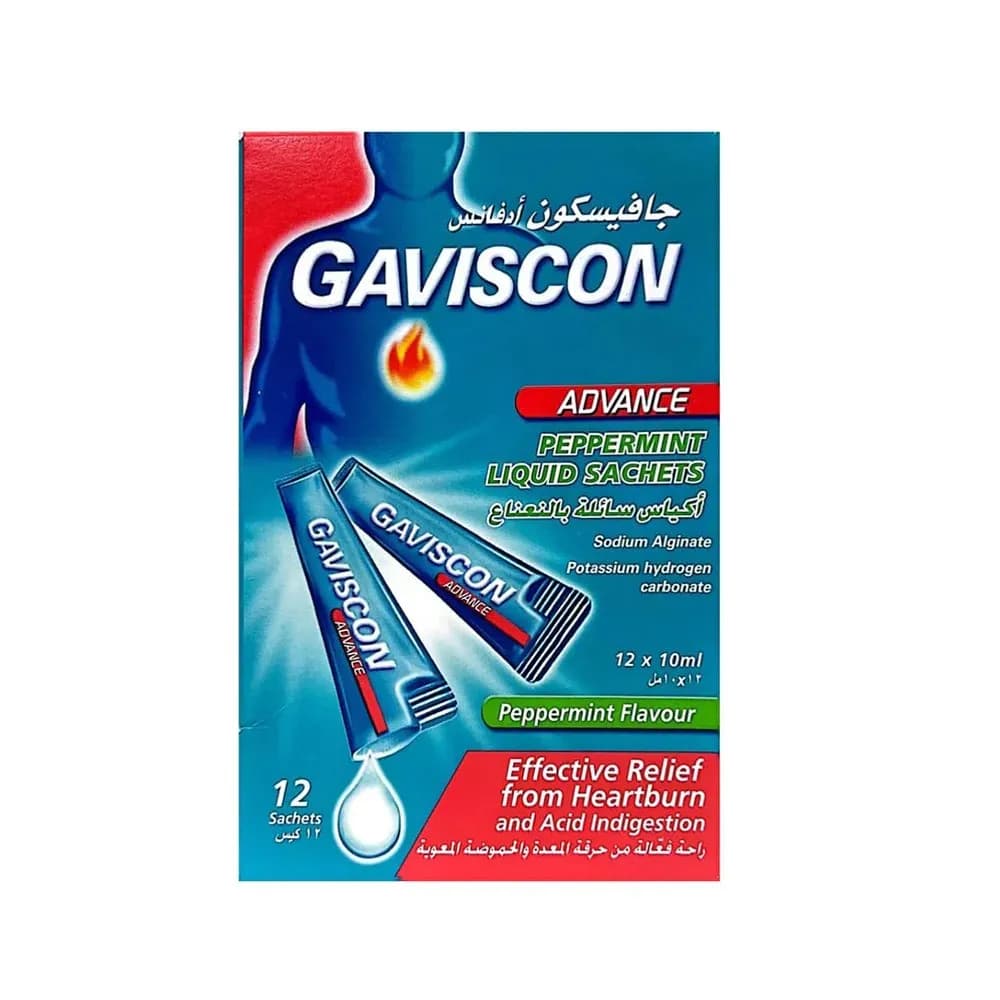 Gaviscon Peppermint Liquid Sachets 12 S