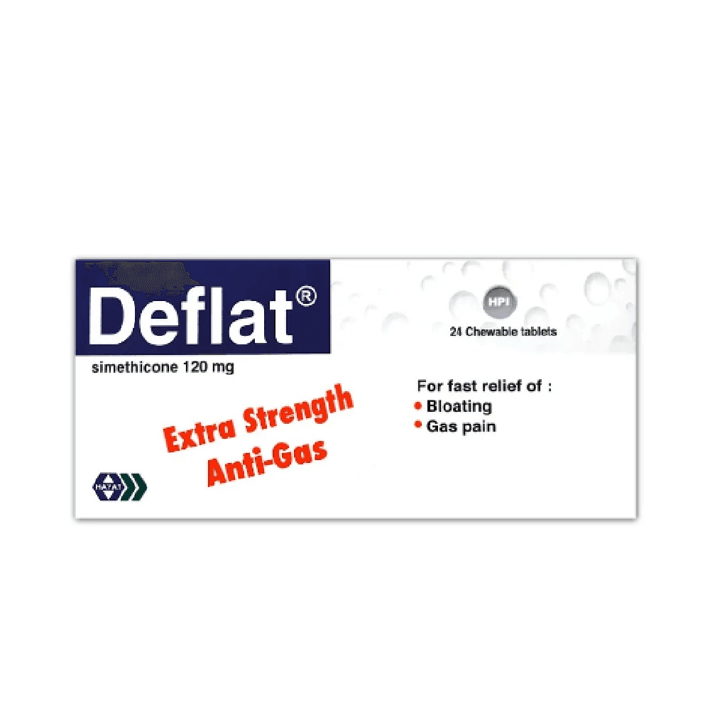 Deflat Chewable Tablets 120mg 24's