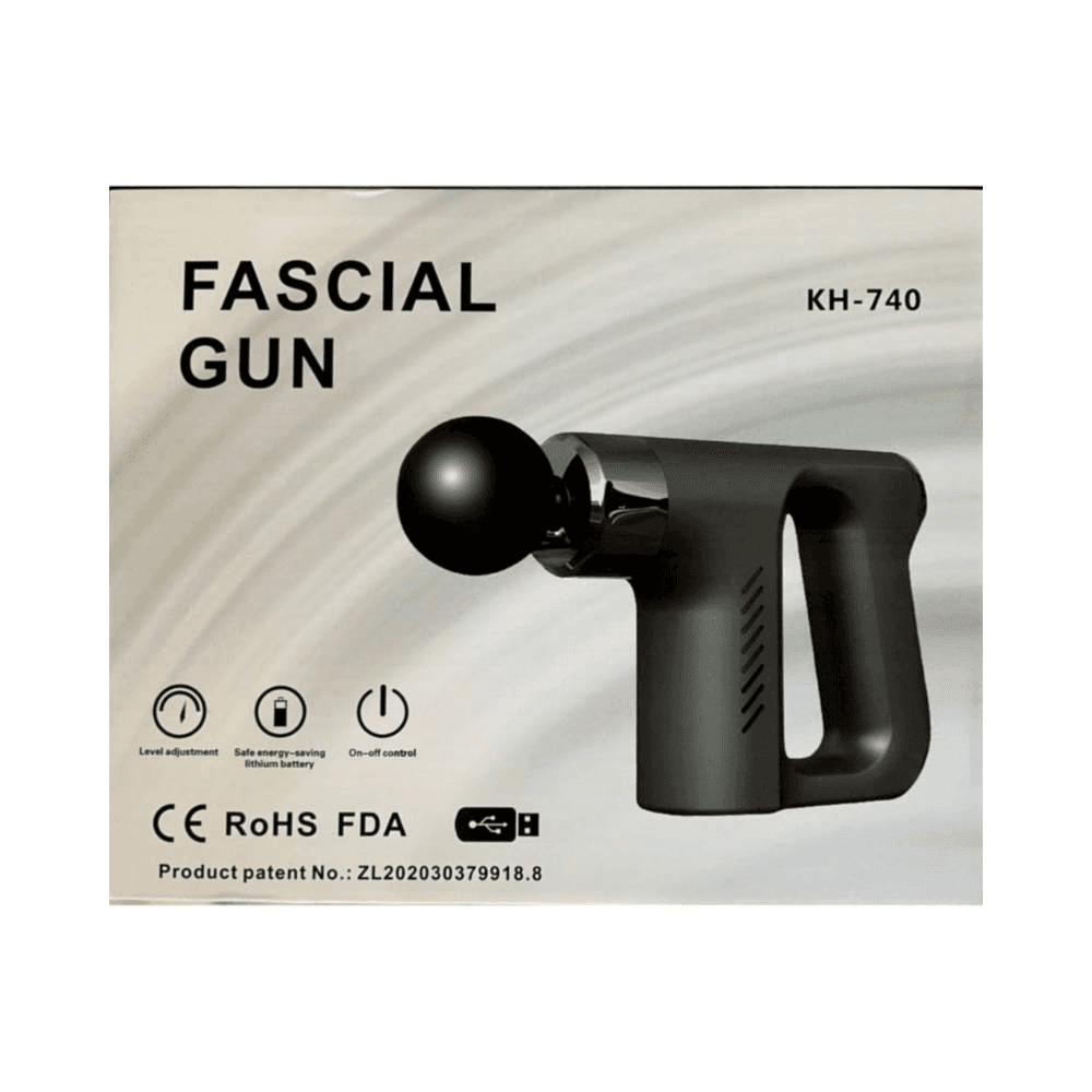 Fascial Gun Kh-740 Muscle Relaxation Massage, Physiotherapy 5 Level Adjustable Grey