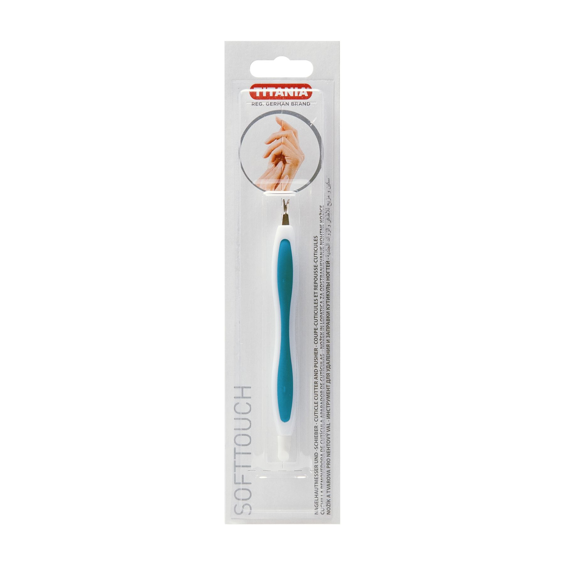 Titania Soft Touch Cuticle Cutter & Pusher 1045/46B