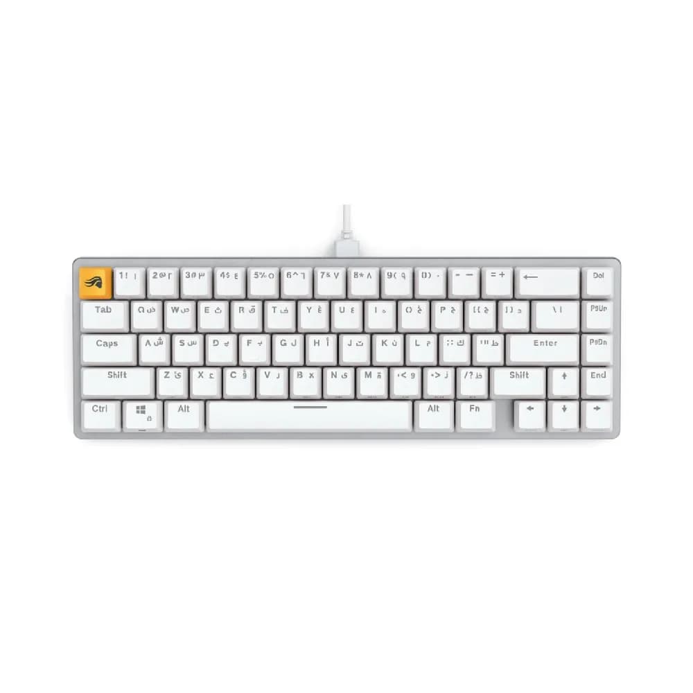 Glorious GMMK2 65% Pre-Built ANSI Wired RGB Mechanical Gaming Keyboard (Supporting Arabic Layout) - White