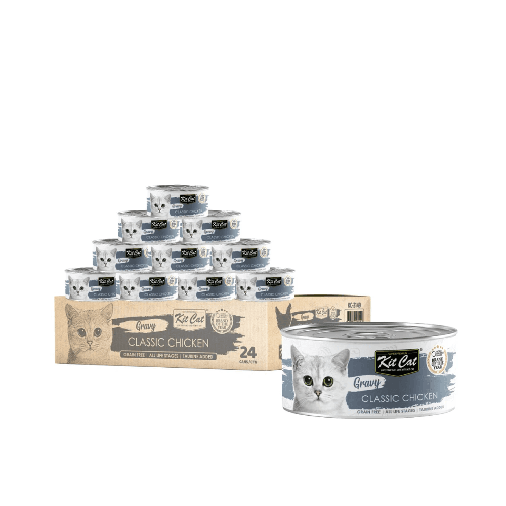 Kit Cat Gravy Canned Food (Classic Chicken) 24 X 70G