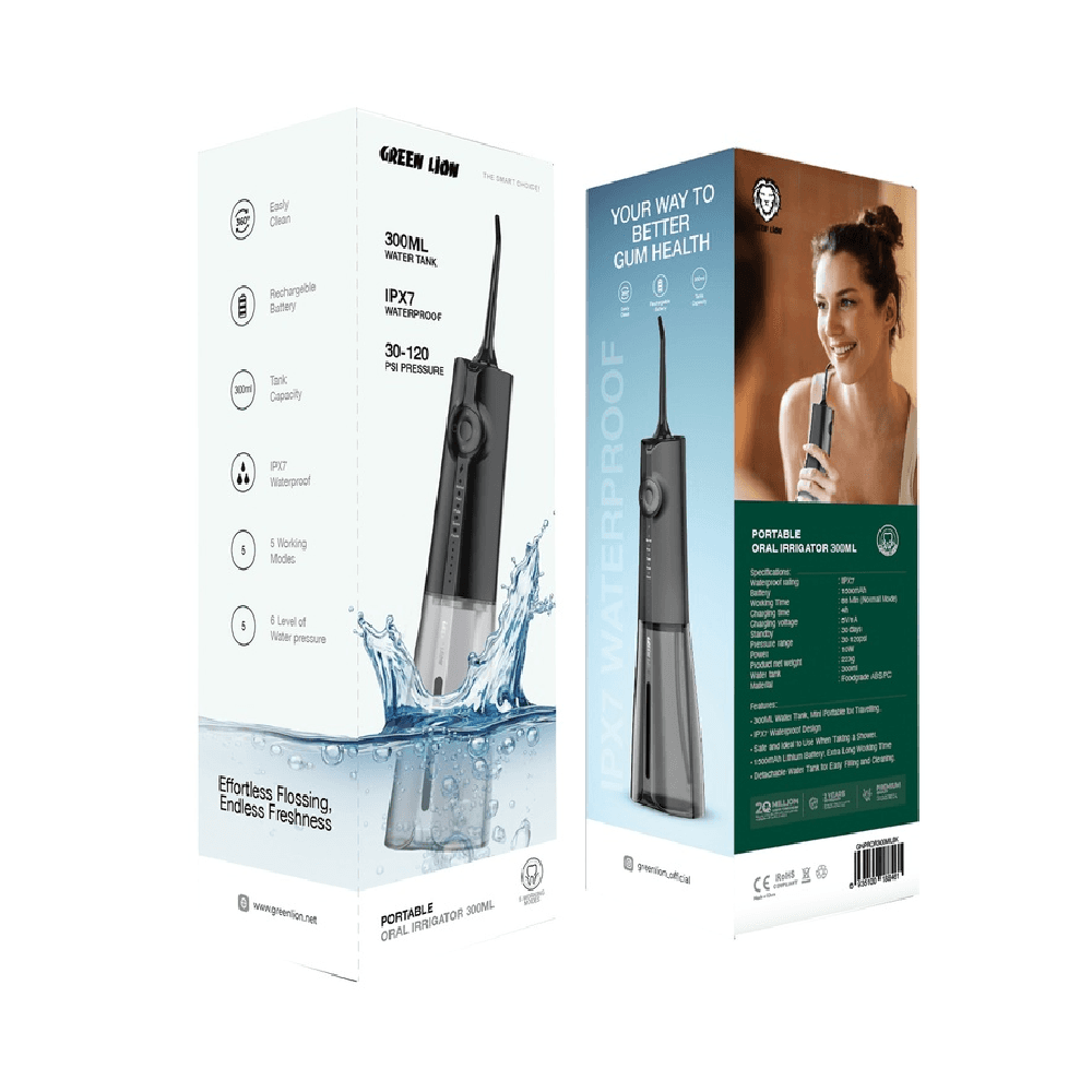 Green Lion Portable Oral Irrigator 300ml Black 