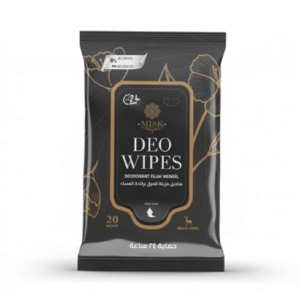 Misk Deodrant Wipes 20Pcs 