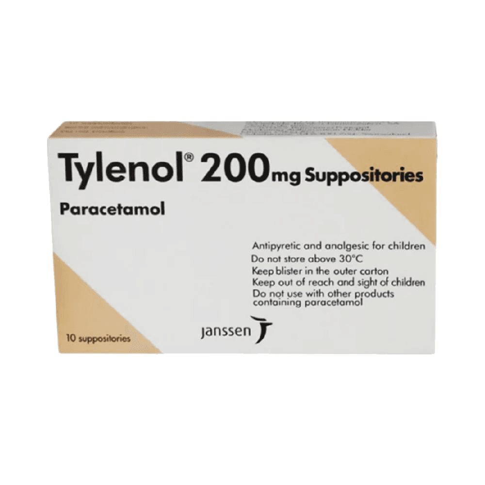 Tylenol Suppositories 200mg 10's