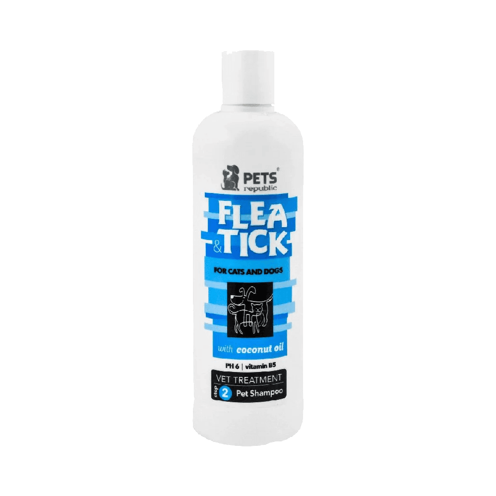 Pets Republic Flea & Tick Shampoo with Coconut Oil For Cats & Dogs 500ml