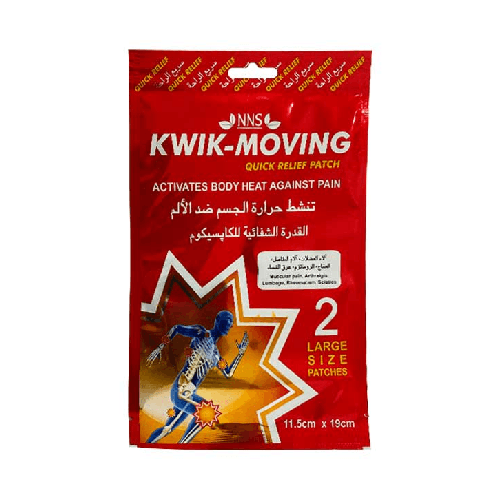 Nns Kwik Moving Quick Relief Patch Large 11.5 x 19cm 2's