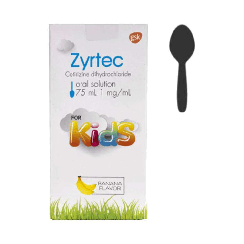 Zyrtec Syrup For Kids With Banana Flavour 75ml