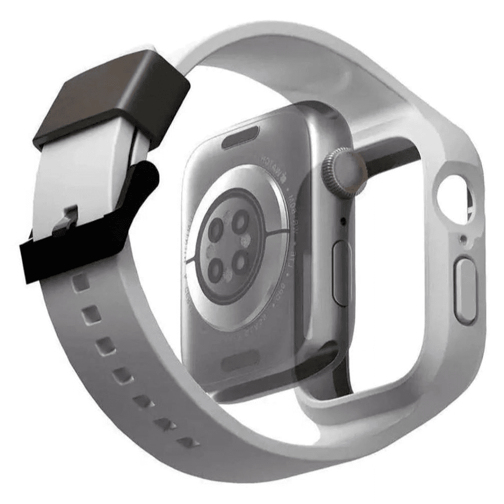 Uniq Monos 45/44Mm Apple Watch Strap With Hybrid Case - Grey