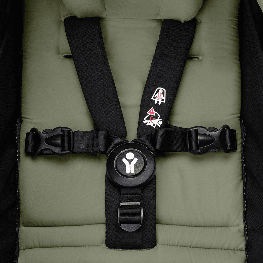 Stokke Yoyo3 0+ Stroller - Black Frame With Newborn Pack 0+ (Olive)