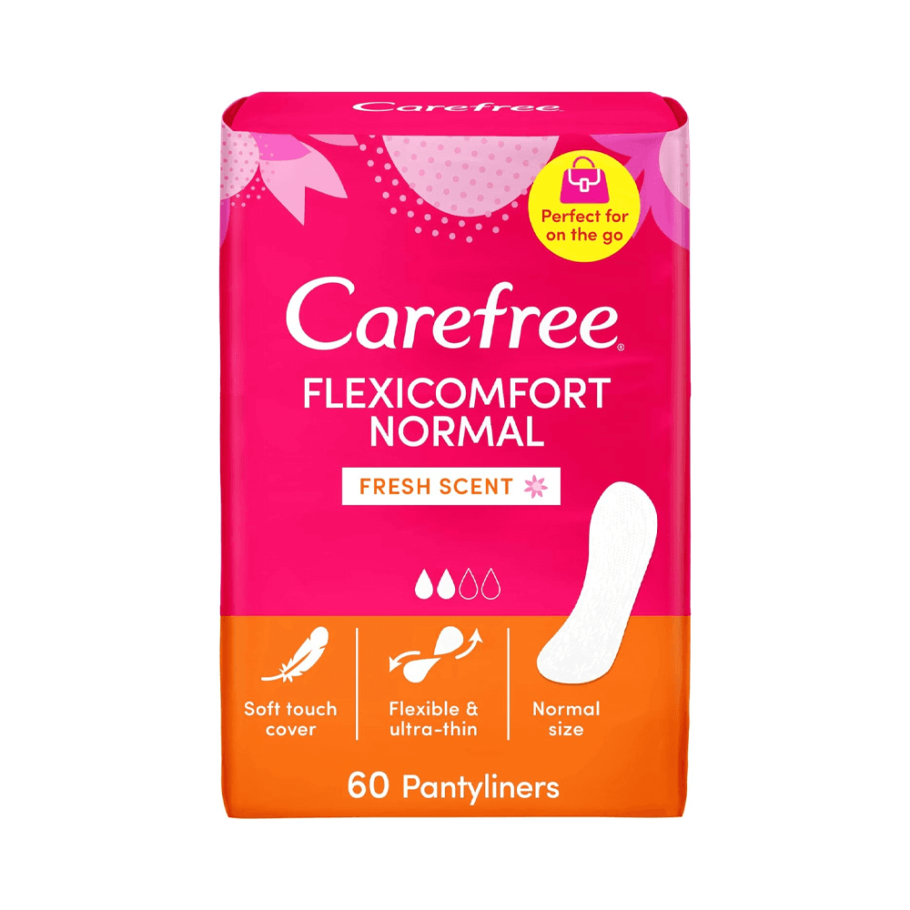 Carefree Flexicomfort Normal Fresh Scent Panty Liners 60Pcs